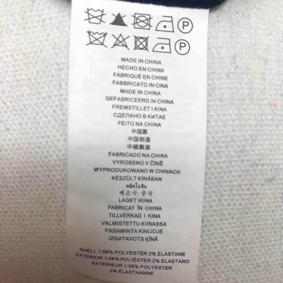 Michael Kors navy top w/black lace size m - Picture 7 of 8